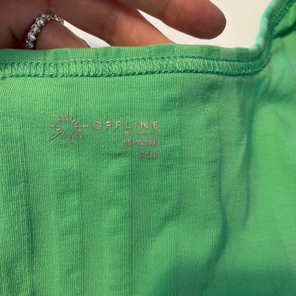 Green crop top Aerie - Picture 3 of 4